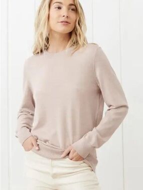 Jenni Kayne Crosby 100% Merino Wool Crewneck Sweater Size S